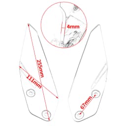 Windshield Windscreen Side Panel Deflector Airflow Hand Shield Protector For BMW R1200 R1250 GS ADV 2014-2024 2023 2022 2021