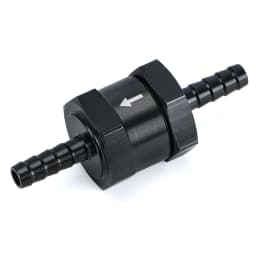 6 Size 4MM / 6MM / 8MM / 10MM / 12MM / 16MM Non Return One Way Fuel Check Valve Aluminum Alloy Petrol Diesel