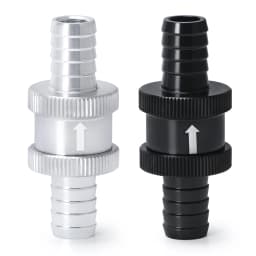 6 Size 4MM / 6MM / 8MM / 10MM / 12MM / 16MM Non Return One Way Fuel Check Valve Aluminum Alloy Petrol Diesel