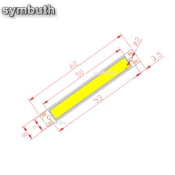 60x8mm LED COB Strip for Bicycle Taillights 1.5W 3W 2V 3V DC Warm White Blue Red COB LED Light Source for DIY Work Lamp