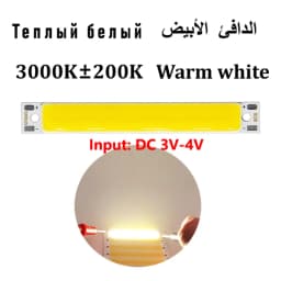 60x8mm LED COB Strip for Bicycle Taillights 1.5W 3W 2V 3V DC Warm White Blue Red COB LED Light Source for DIY Work Lamp