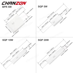 10Pcs/Pack 5W 10W 20W Ceramic Wirewound Resistor 0.1 0.15 0.5 2 15 20 25 30 33 100 330 1K 20K Ohm 5 10 20 Watt Cement Resistance