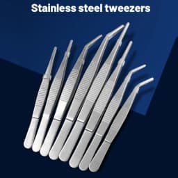 Curved Forceps Stainless Steel Tweezers Home dical Dental Plier Garden 12.5/14/16/18