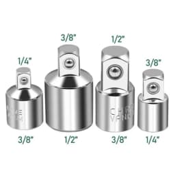 4pcs 1/4 3/8 1/2 Drive Socket Adapter Converter Reducer Air Impact Craftsman Socket Wrench Adapter Hand Tools Set Repair Tools