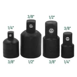 4pcs 1/4 3/8 1/2 Drive Socket Adapter Converter Reducer Air Impact Craftsman Socket Wrench Adapter Hand Tools Set Repair Tools
