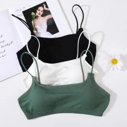 Seamless Bra Women Tube Top Ribbed Underwear Low Back Square Neck Sexy Lingerie Backless Bandeau Removable Pads Tube Bra M-XL