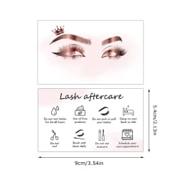 50Pcs Eyelash Card Lash Extension Aftercare Card Small Lash Business Card Loyalty Card Factory Supplier Wholesale