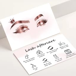 50Pcs Eyelash Card Lash Extension Aftercare Card Small Lash Business Card Loyalty Card Factory Supplier Wholesale