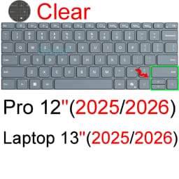 Keyboard Cover for Microsoft Surface Pro 13 12 11 10 9 7 8 7+ 6 5 4 3 X Studio GO 2 Book 3 RT Silicone Protector Skin Case