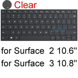 Keyboard Cover for Microsoft Surface Pro 13 12 11 10 9 7 8 7+ 6 5 4 3 X Studio GO 2 Book 3 RT Silicone Protector Skin Case