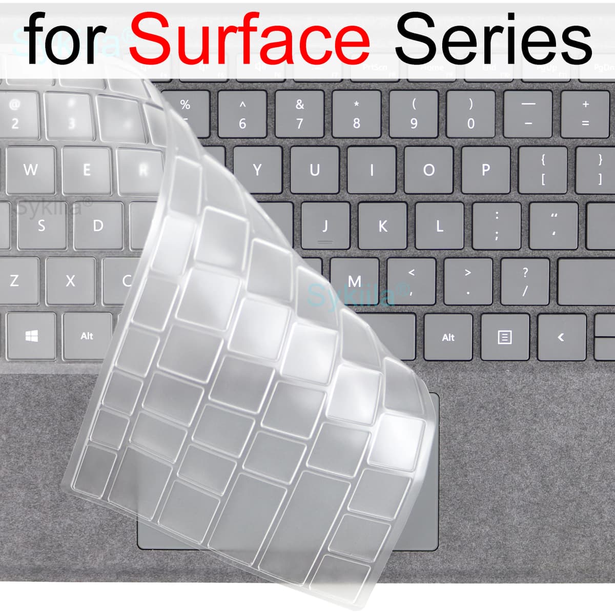 Keyboard Cover for Microsoft Surface Pro 13 12 11 10 9 7 8 7+ 6 5 4 3 X Studio GO 2 Book 3 RT Silicone Protector Skin Case