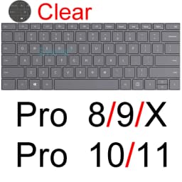 Keyboard Cover for Microsoft Surface Pro 13 12 11 10 9 7 8 7+ 6 5 4 3 X Studio GO 2 Book 3 RT Silicone Protector Skin Case