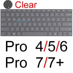 Keyboard Cover for Microsoft Surface Pro 13 12 11 10 9 7 8 7+ 6 5 4 3 X Studio GO 2 Book 3 RT Silicone Protector Skin Case