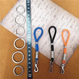 Outdoor Keychain Lanyard Stainless Steel Fixed Buckle Jewelry Lanyard Multi-function Key Ring Backpack Key Ring Wrist Lanyards