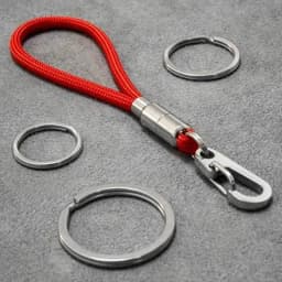 Outdoor Keychain Lanyard Stainless Steel Fixed Buckle Jewelry Lanyard Multi-function Key Ring Backpack Key Ring Wrist Lanyards