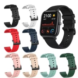 10 Colors Wrist Strap For Amazfit Bip Watchbands For Xiaomi Huami Amazfit Bip U / Bip S / GTS 2 / GTR 2 / Silicone Strap Correa