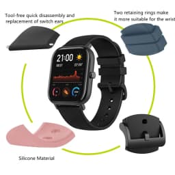10 Colors Wrist Strap For Amazfit Bip Watchbands For Xiaomi Huami Amazfit Bip U / Bip S / GTS 2 / GTR 2 / Silicone Strap Correa