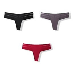 3 Pcs Women's Panties Intimates Underwear Thongs Sexy Lingerie Sports Female Tanga For Woman Ice Silk Seamless Panties For Women
