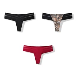 3 Pcs Women's Panties Intimates Underwear Thongs Sexy Lingerie Sports Female Tanga For Woman Ice Silk Seamless Panties For Women