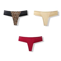 3 Pcs Women's Panties Intimates Underwear Thongs Sexy Lingerie Sports Female Tanga For Woman Ice Silk Seamless Panties For Women