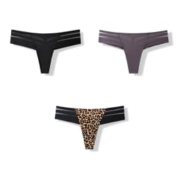 3 Pcs Women's Panties Intimates Underwear Thongs Sexy Lingerie Sports Female Tanga For Woman Ice Silk Seamless Panties For Women