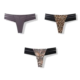 3 Pcs Women's Panties Intimates Underwear Thongs Sexy Lingerie Sports Female Tanga For Woman Ice Silk Seamless Panties For Women