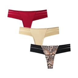 3 Pcs Women's Panties Intimates Underwear Thongs Sexy Lingerie Sports Female Tanga For Woman Ice Silk Seamless Panties For Women