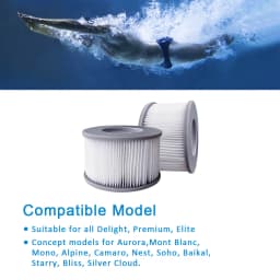 Hot Tub Filter Cartridge For MSPA All Current Spa Pool, Toskana Camaro Alpine Silver Cloud Tekapo Mono Reve Bliss Baikal Lite