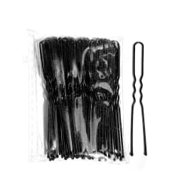 50Pcs Women 5/6/7 cm Hair Waved U-Shaped Bobby Pin Barrette Salon Grip Clip Bridal Hairpins Black Metal Hair Accessories For Bun