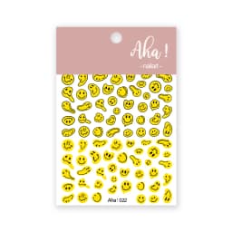 3D Yellow Smile Nail Art Stickers Nail Decals for Nails Smile Face Manicure Japanese Design DIY Cute Nail Decals Accessories