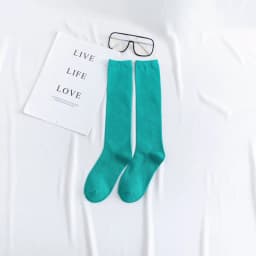 New Japanese solid color calf socks Hyuna candy color Korean student long tube women's socks