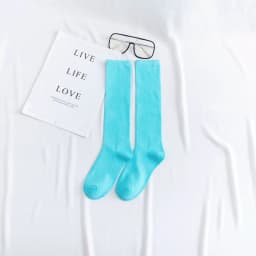 New Japanese solid color calf socks Hyuna candy color Korean student long tube women's socks
