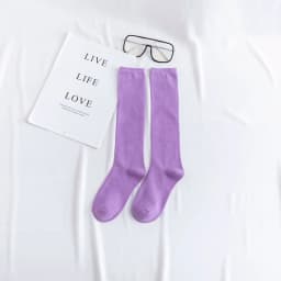 New Japanese solid color calf socks Hyuna candy color Korean student long tube women's socks