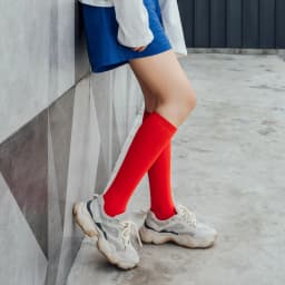 New Japanese solid color calf socks Hyuna candy color Korean student long tube women's socks