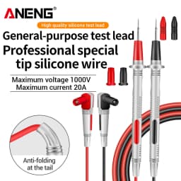 Universal Silicone wire Probe 20A 1000V Test Leads Pin for Digital Multimeter For Vichy For FLUKENeedle Tip Multi Meter Tester
