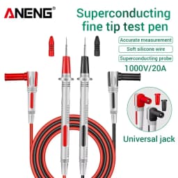 Universal Silicone wire Probe 20A 1000V Test Leads Pin for Digital Multimeter For Vichy For FLUKENeedle Tip Multi Meter Tester
