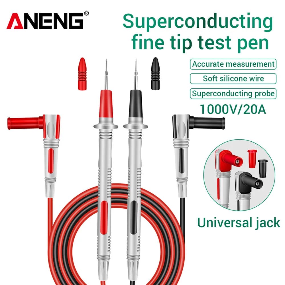 Universal Silicone wire Probe 20A 1000V Test Leads Pin for Digital Multimeter For Vichy For FLUKENeedle Tip Multi Meter Tester