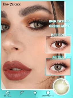 Bio-essence 1 Pair Colored Contact Lenses for Eyes Russian Girl Blue Lenses Monet Green Eye Lenses Violet Lenses Fashion Lenses