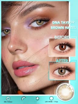 Bio-essence 1 Pair Colored Contact Lenses for Eyes Russian Girl Blue Lenses Monet Green Eye Lenses Violet Lenses Fashion Lenses