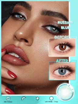 Bio-essence 1 Pair Colored Contact Lenses for Eyes Russian Girl Blue Lenses Monet Green Eye Lenses Violet Lenses Fashion Lenses