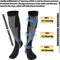 BraceTop 1 Pair Sports Stockings Compression Golf Sport Socks Medical Nursing Stockings Prevent Varicose Veins Socks Rugby Socks