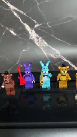6Pcs FNAF Action Figure Toys At Five Nights Ornaments Assembled Toy DIY Model Game Peripheral Childrens Birthday Gifts