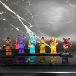 6Pcs FNAF Action Figure Toys At Five Nights Ornaments Assembled Toy DIY Model Game Peripheral Childrens Birthday Gifts