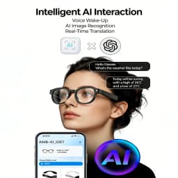 VIVO 2MP AI Smart Glasses Photo Camera Video Multifunctional AI Translation Recording Music Control Wifi Transmission 2026 NEW