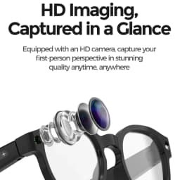 VIVO 2MP AI Smart Glasses Photo Camera Video Multifunctional AI Translation Recording Music Control Wifi Transmission 2026 NEW
