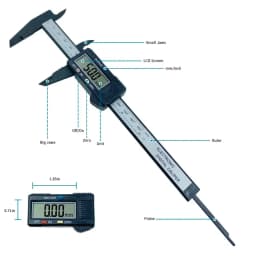 Electronic Digital Caliper Carbon Fiber Dial Vernier Caliper Gauge Micrometer Measuring Tool Digital Ruler 150mm 100mm