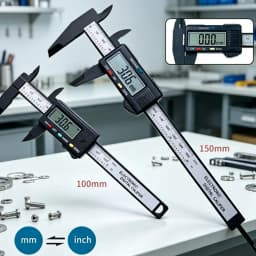 Electronic Digital Caliper Carbon Fiber Dial Vernier Caliper Gauge Micrometer Measuring Tool Digital Ruler 150mm 100mm