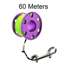 30-60 Meter Scuba Diving Spool Finger Reel Wreck Cave Anti-Missing Marker Line Diver Safety Equipment with Sinking Line