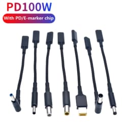 100W Type C Plug Converter USB Type C Female to Universal Laptop Adapter Connector Jack USB C 100W PD Fast Charging Cable Cord