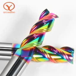 3 Flutes Aluminum Cutter Carbide Milling Cutter Tungsten End Mill DLC Coating Teeth Aluminum Milling Tool Key Seater Router Bit